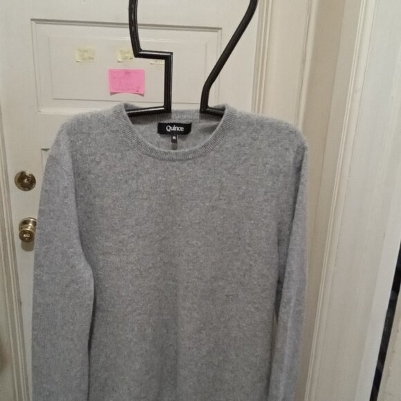 Quince Gray Mongolian Cashmere Knit Sweater Long Sleeve Soft Size XL - Picture 2 of 5